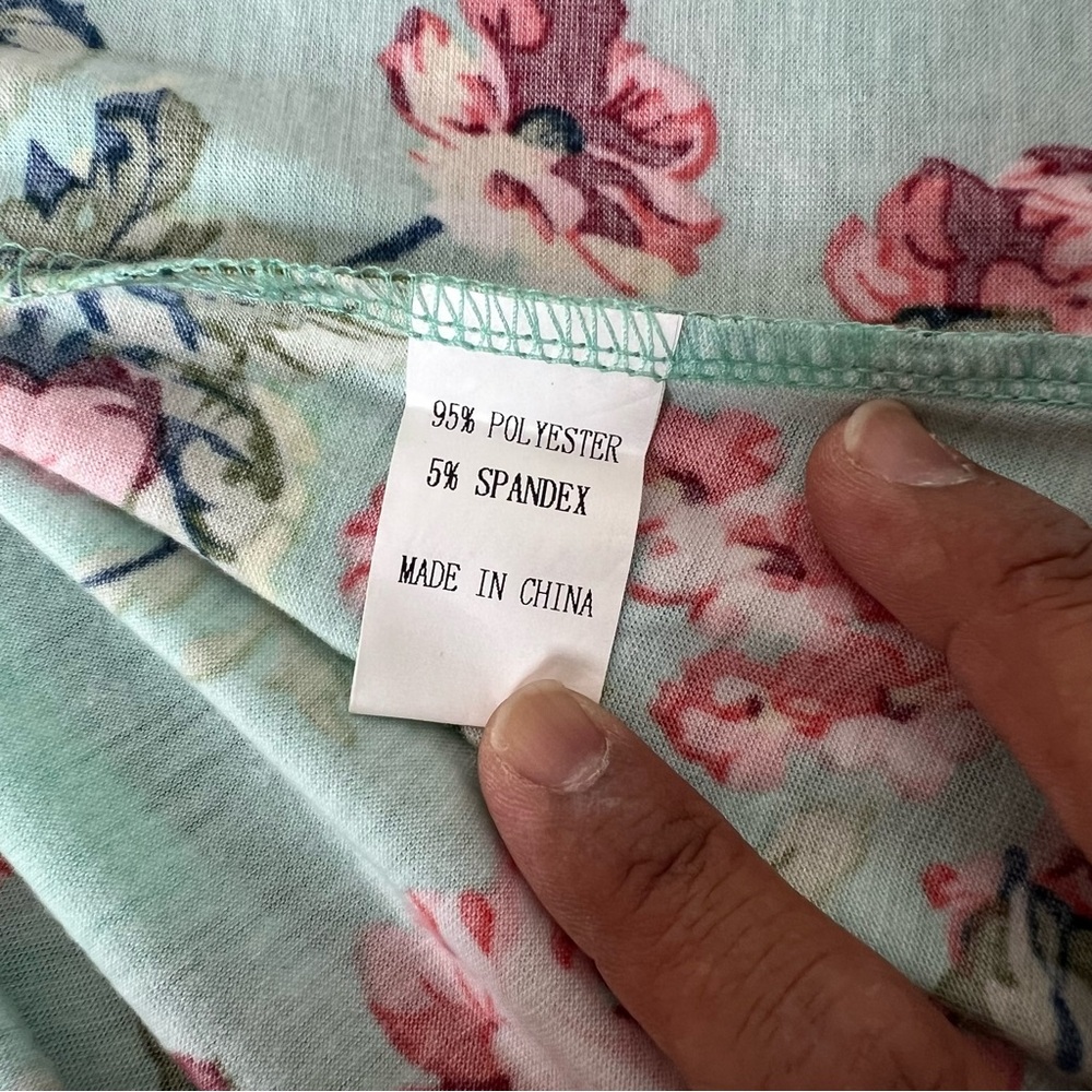 Women's Size XL Short Sleeve Pleated‎ Casual Shirt Floral Dress NWOT - Picture 11 of 13